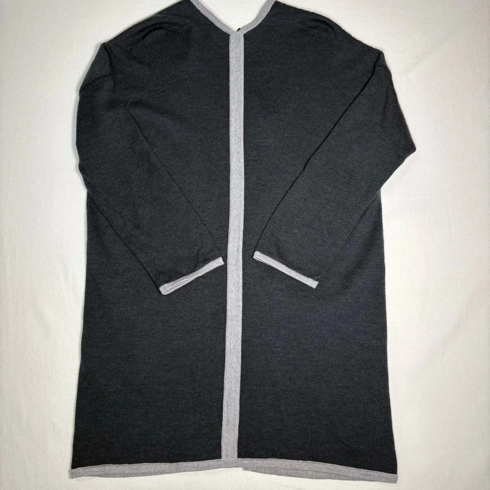 Eileen Fisher merino wool cardigan long duster versatile sustainable womens sz M - Picture 5 of 12